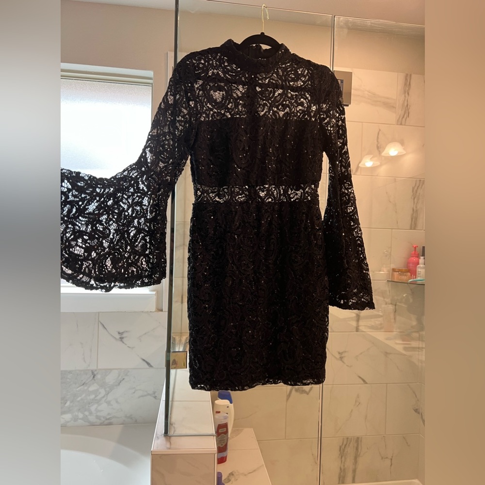 Black sequin Jodi Kristopher size 13 dress. Worn once.